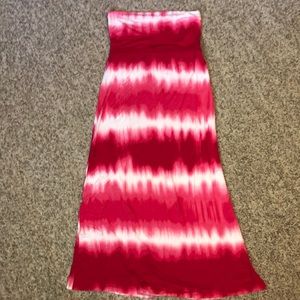 Pink/Red Ombre Long Skirt